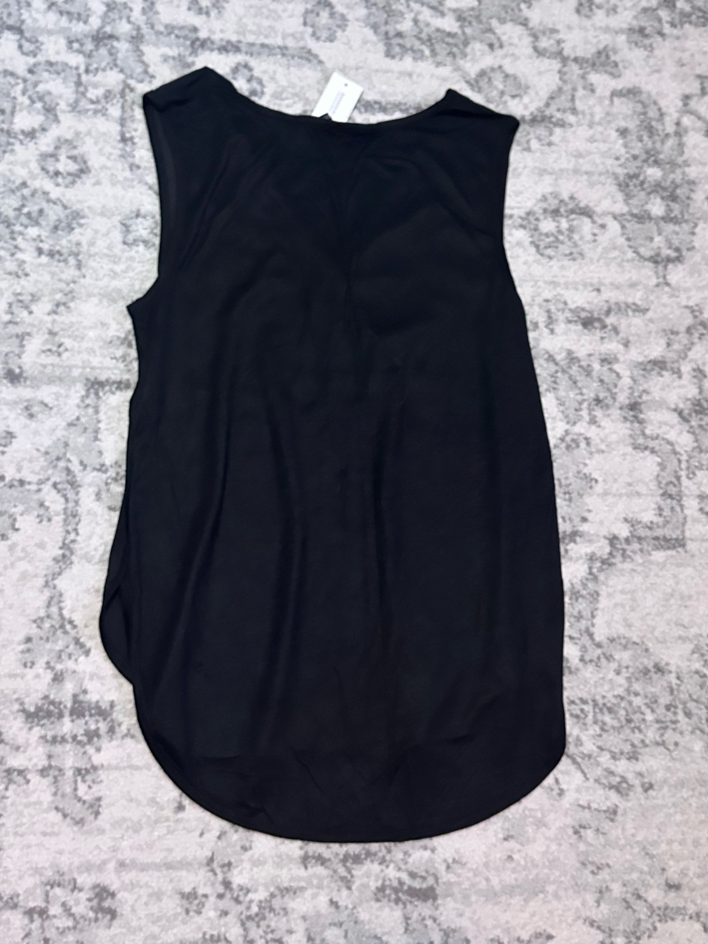 Banana Republic Black Sleeveless V-Neck Rounded Hem Top - Picture 4 of 4